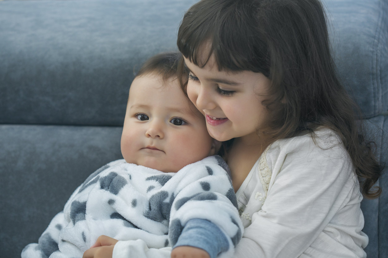 big sister and baby brother