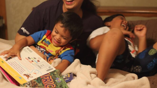 plus size mom with kids