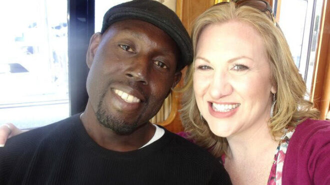 Tammy Porter and her husband Mike pose for the camera.