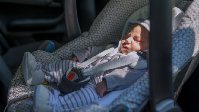 newborn in car seat