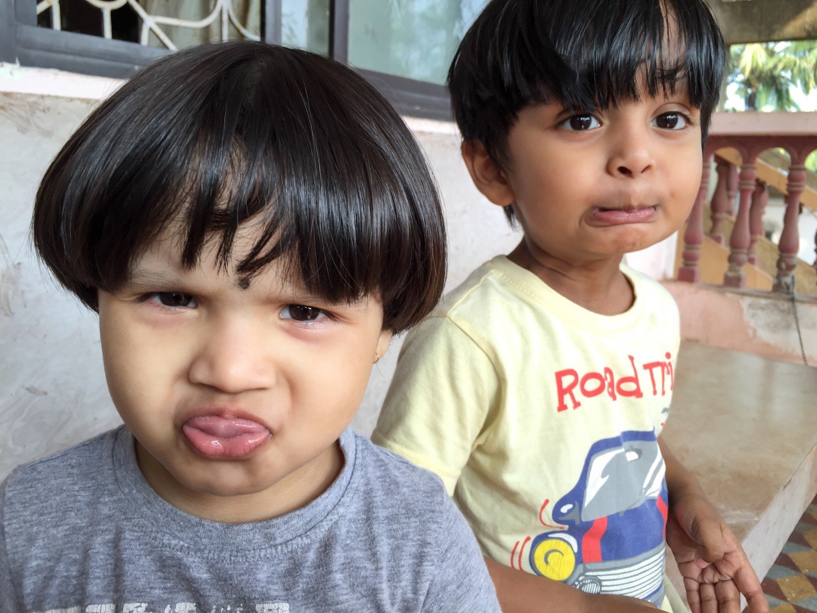 funny faced kids