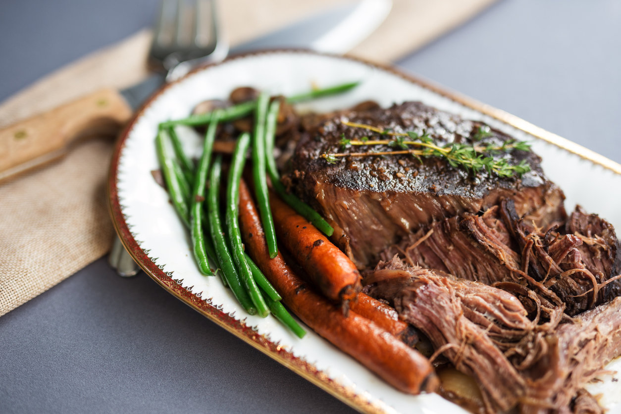 Slow Cooker Beef Roast and Carrots