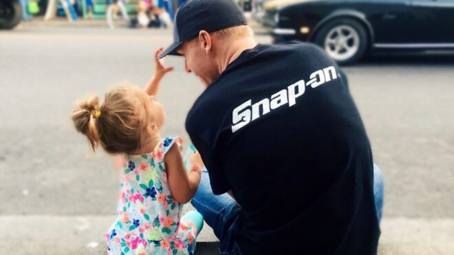 Dad and daughter