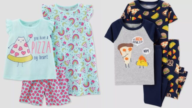 Target kids clothes featuring junk food