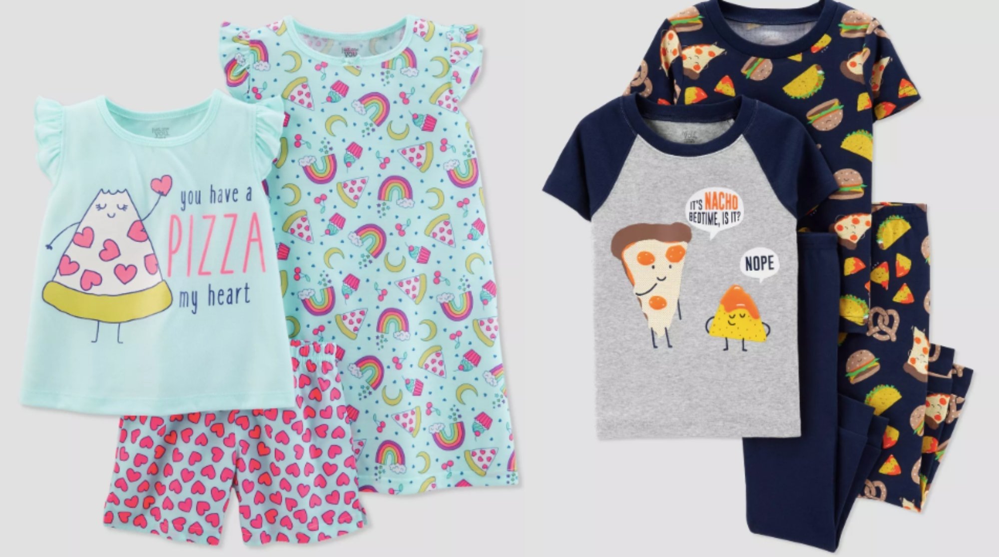 Target kids clothes featuring junk food