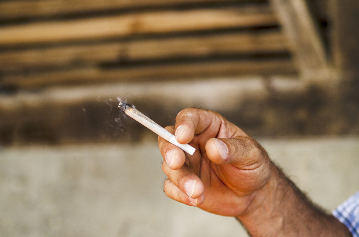 man smoking