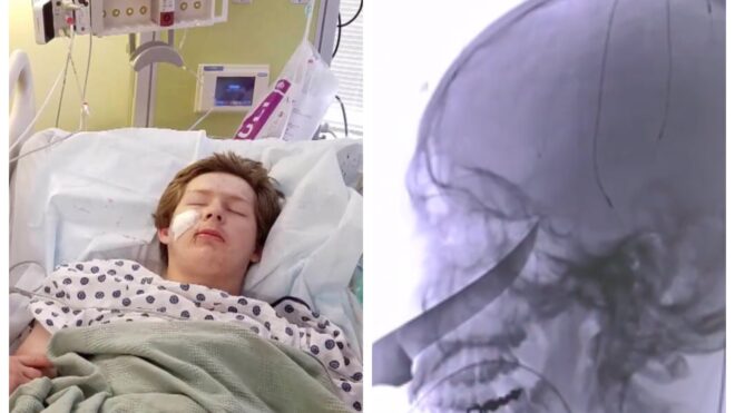 Eli Gregg in the hospital
