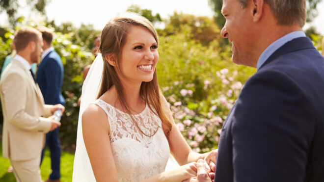 bride and father of the bride