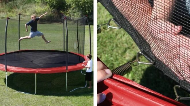 15' Trampoline With Safety Enclosure