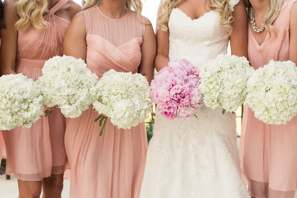 bridesmaids and bride
