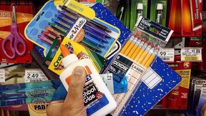 School supplies shopping