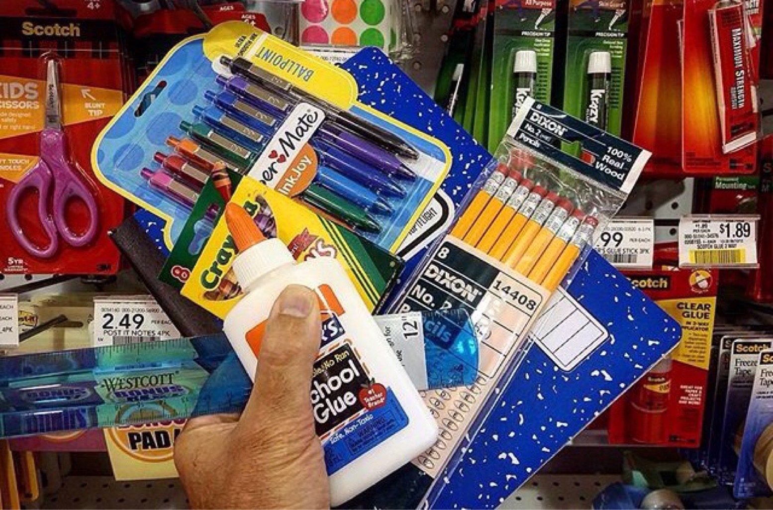 School supplies shopping