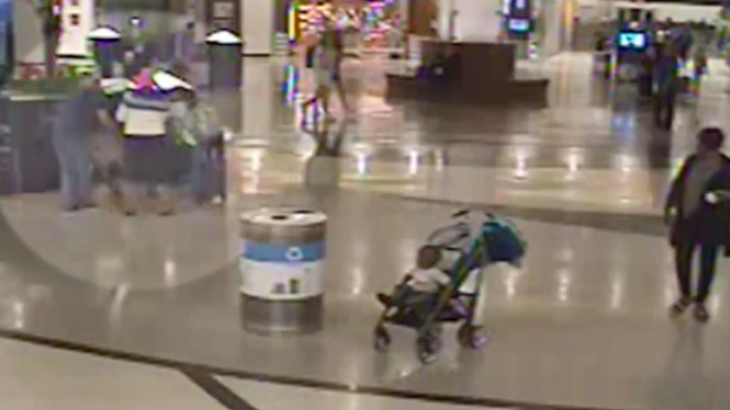 Surveillance footage of child nearly kidnapped