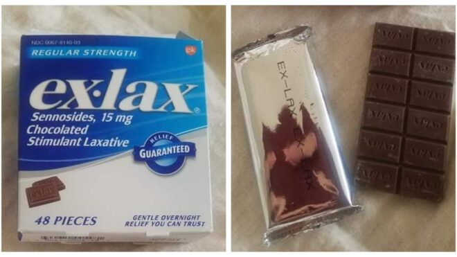 Ex-lax laxative mistake