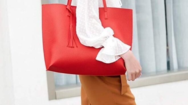 Soft Faux Leather Tote Shoulder Bag from Dreubea