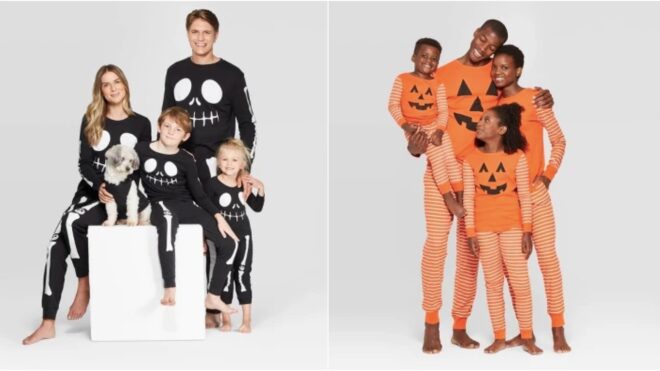 Family Halloween pajamas sets