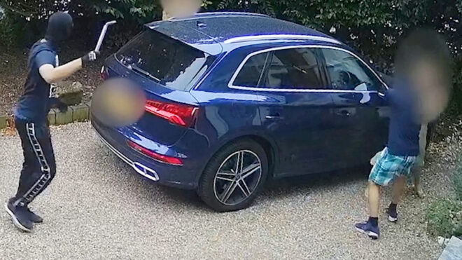 Mom tries to fend off robbers