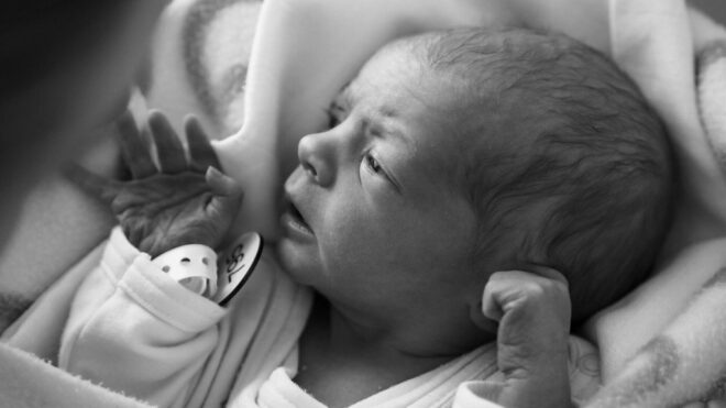 Newborn baby in hospital