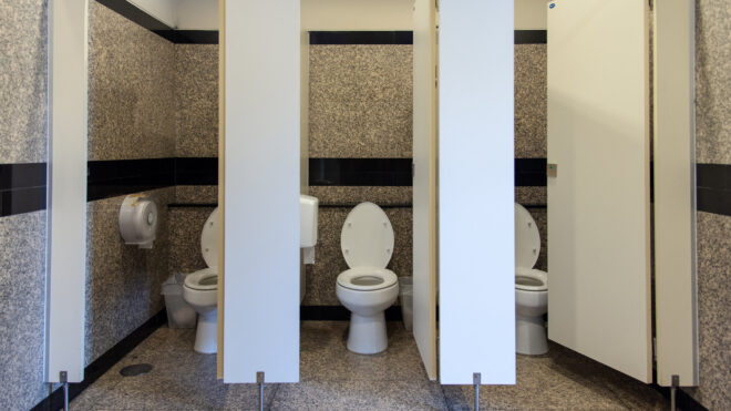 high school bathroom stalls