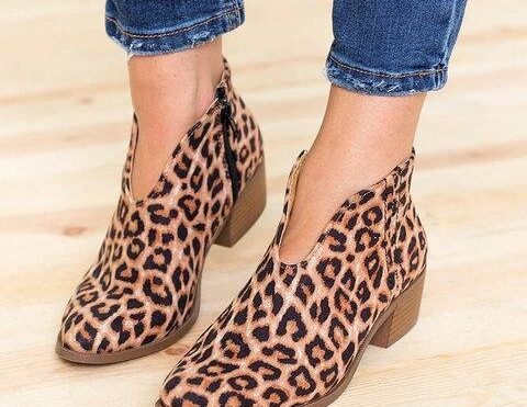 Leopard booties