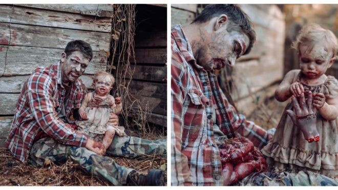 zombie baby photoshoot