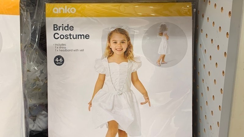 Children's sized bride costume