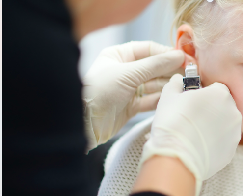 Toddler ear pierced