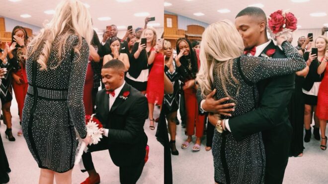 Solomon McGinty proposes to Baylee Gillmore