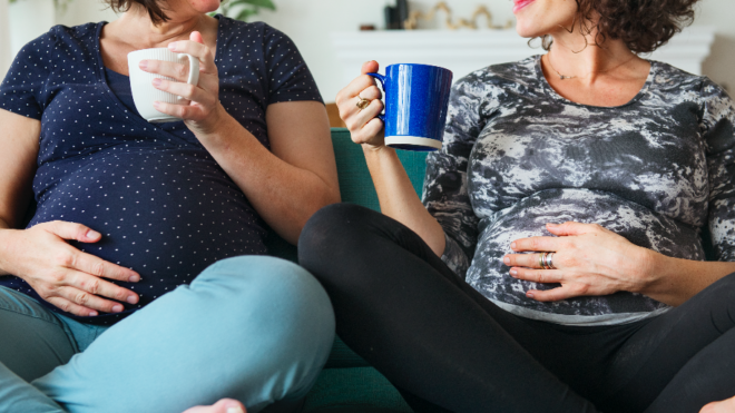 Two pregnant women