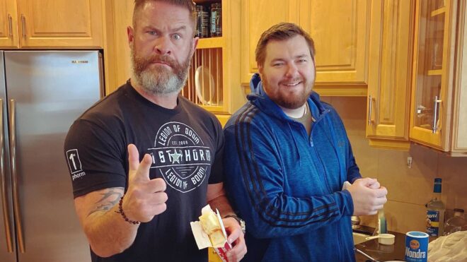 Sean Whalen with. his ex-wife's new husband