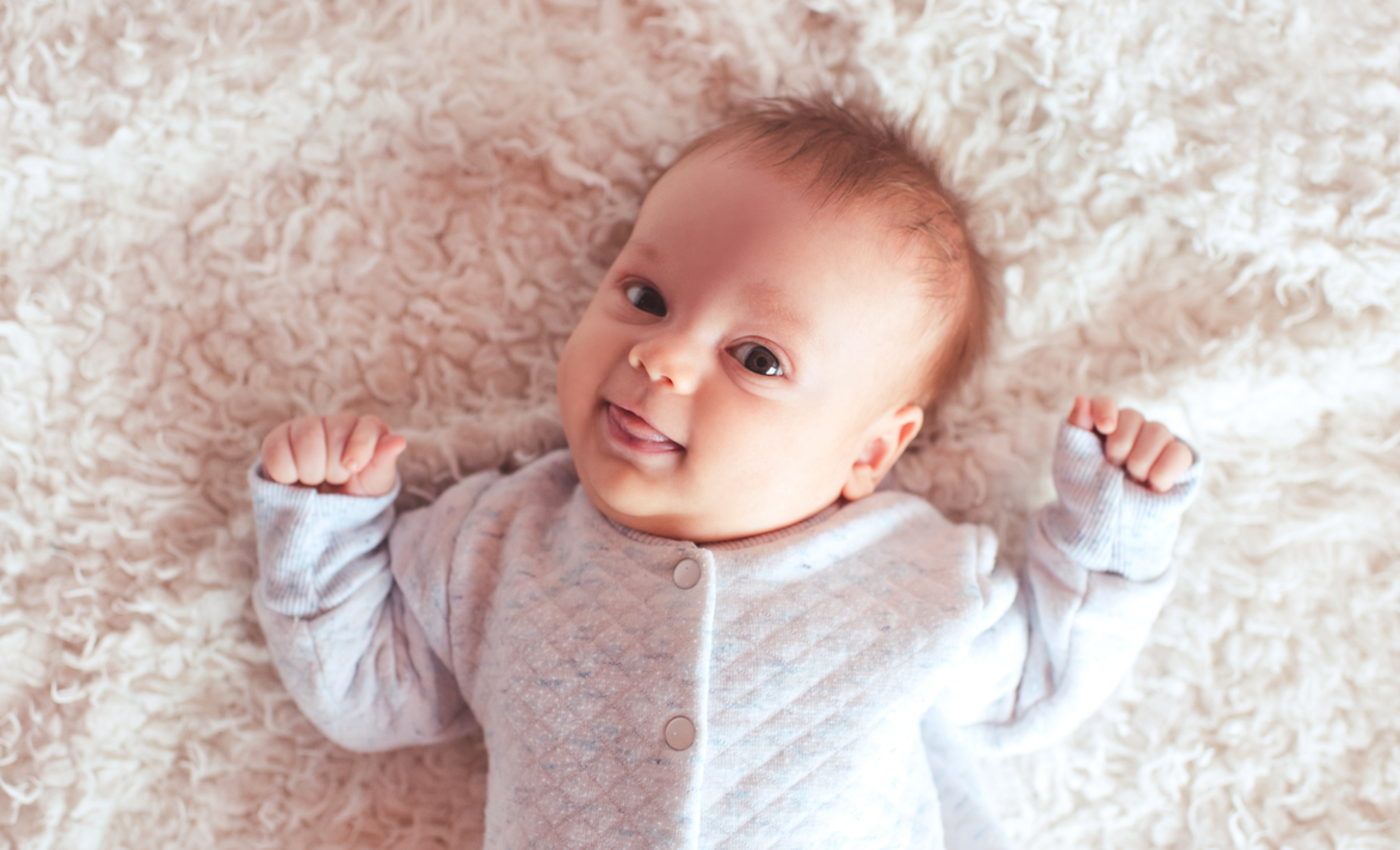 Baby boy on blanket