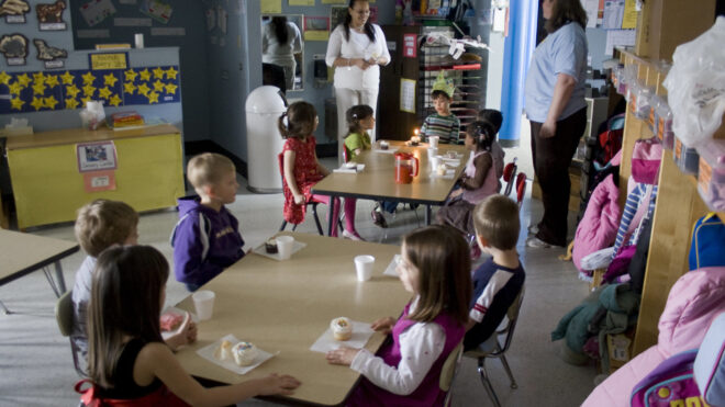 Kids at holiday party