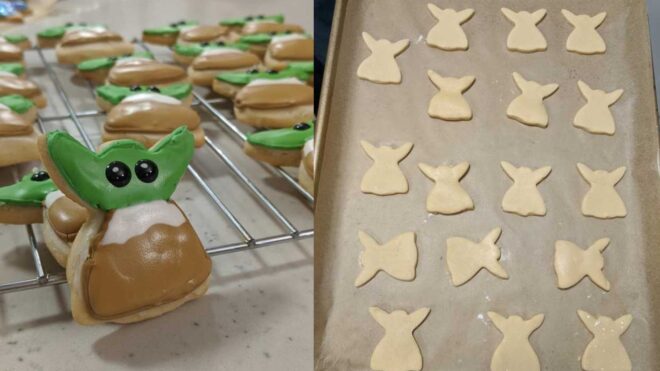Baby Yoda cookies