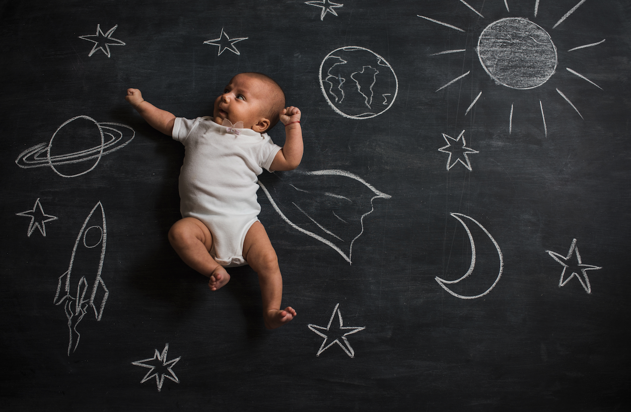 baby in space