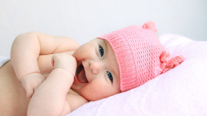 happy baby girl