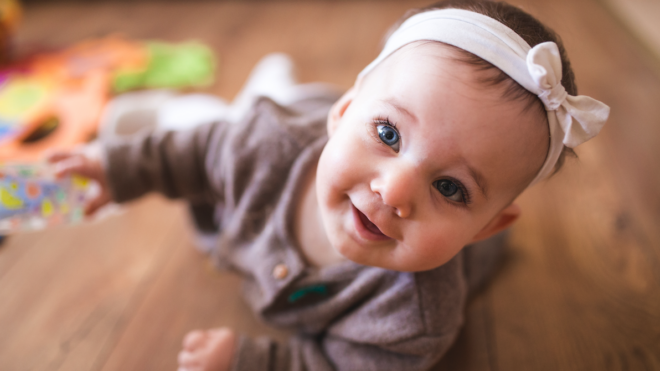 crawling baby girl