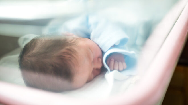 Baby in hospital