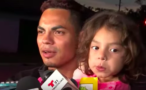 Lester Mejia and daughter