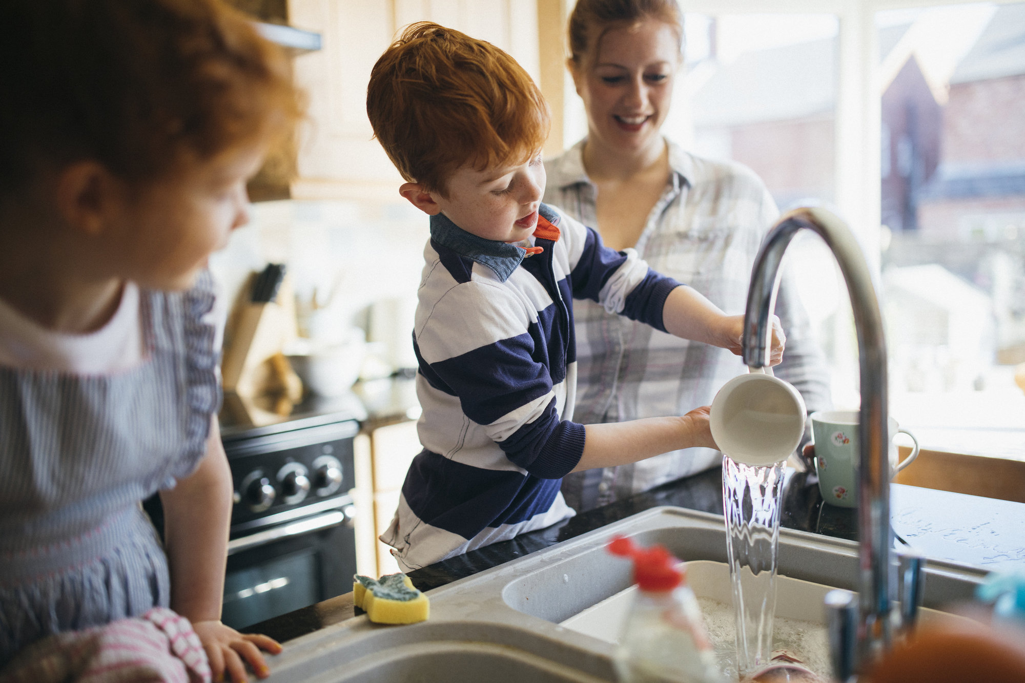kids cleaning