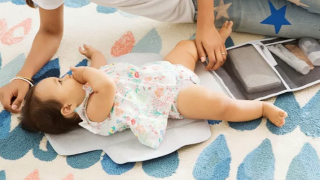 baby on pad