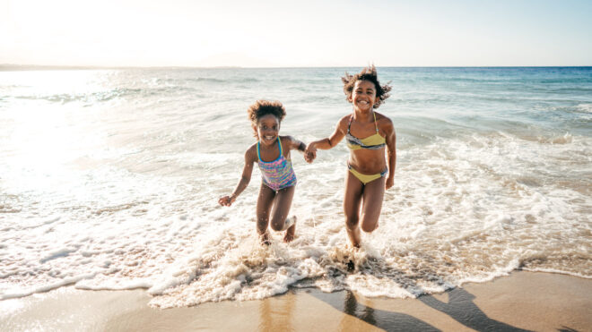 girls swimming