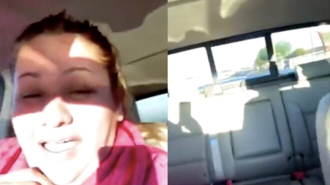 Mom laughing in car