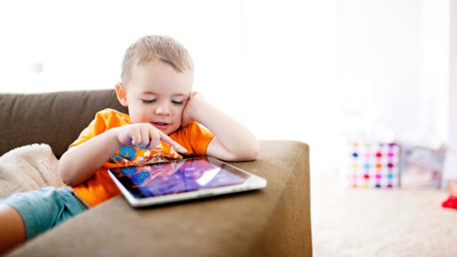 Boy with tablet