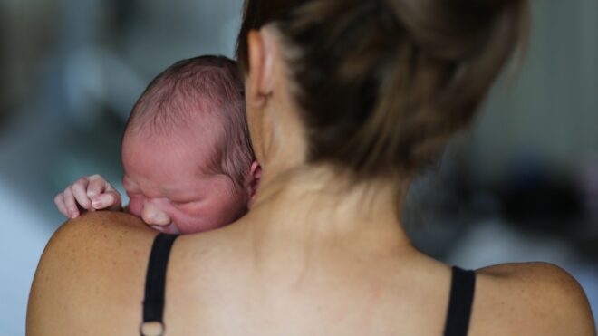 Mom and newborn