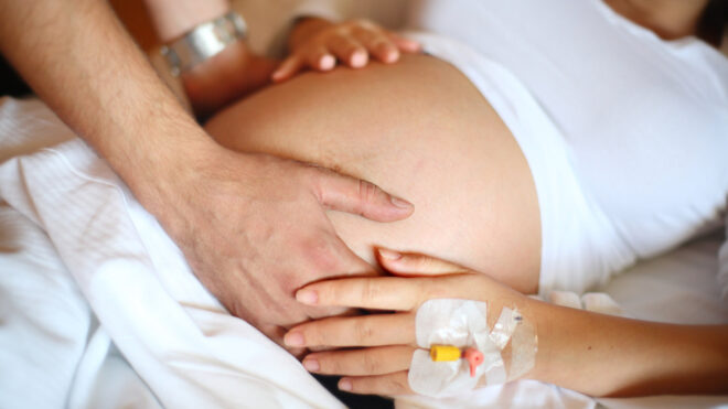 Pregnant mother with partner