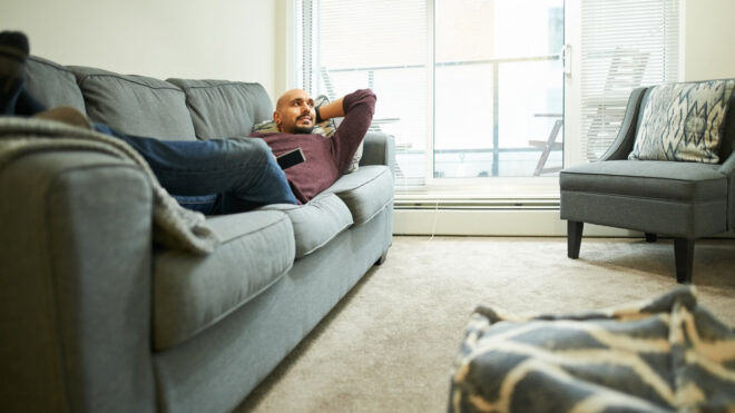 man on the couch