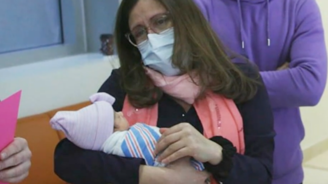 Iris Nolasco and her baby
