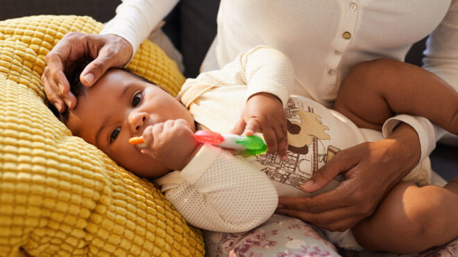 Teething baby