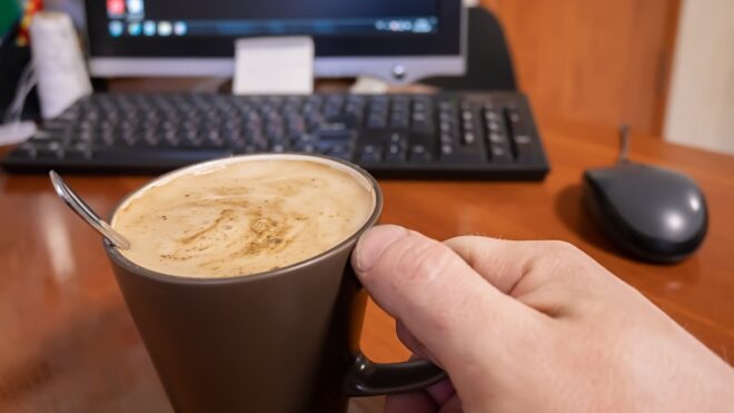 Man cup of coffee