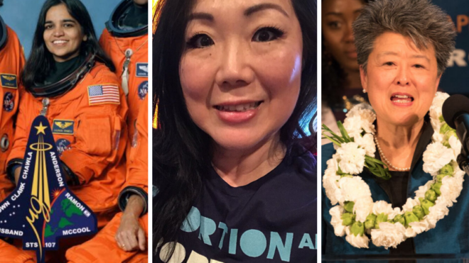 collage of three women